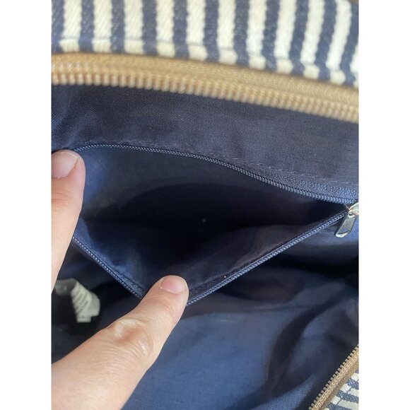 Y2K Mini Backpack Purse‎ Bag Nautical Stripes Tassle Beach Coastal Vacation - Picture 9 of 10